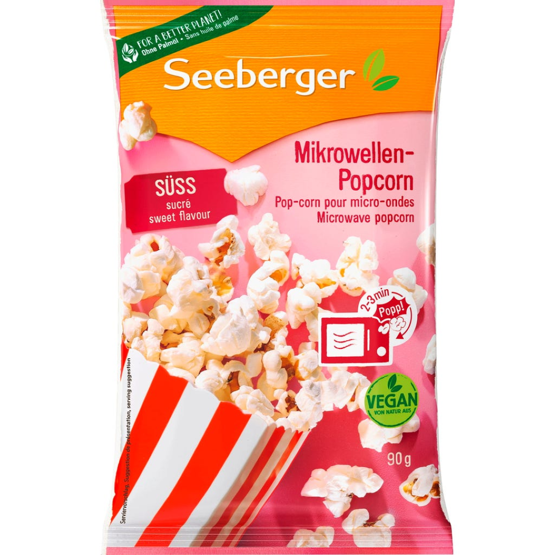 SEEBERGER MICROWAVE POPCORN SWEET 100G